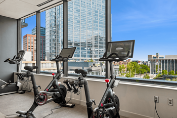 Peloton bikes at 365 nicollet, minneapolis, mn 55401